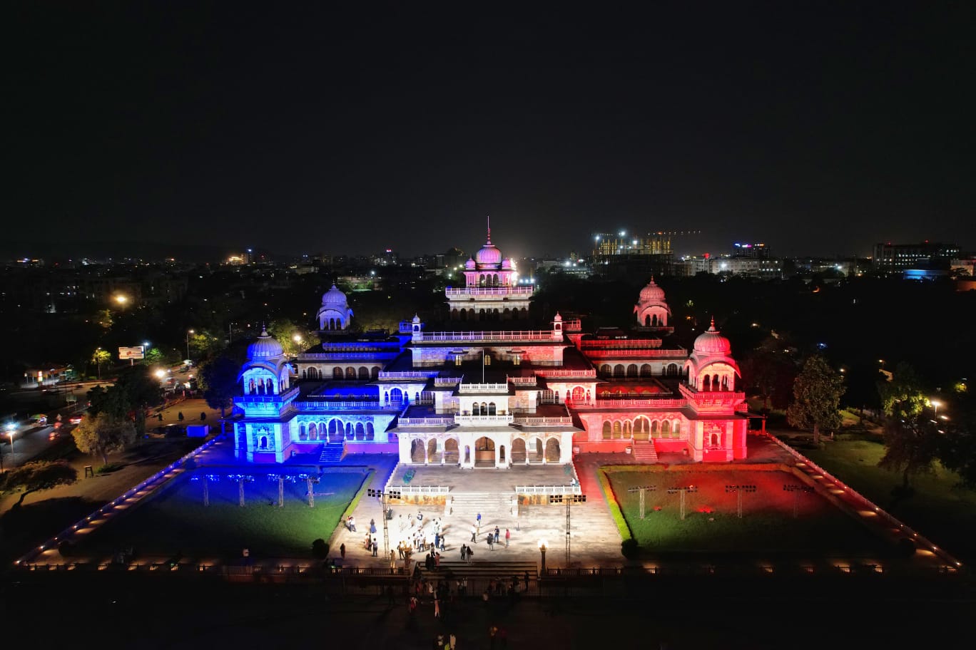 JAIPUR’S ALBERT HALL ILLUMINATES WITH THE COLOURS OF THE NATIONAL FLAG OF FRANCE